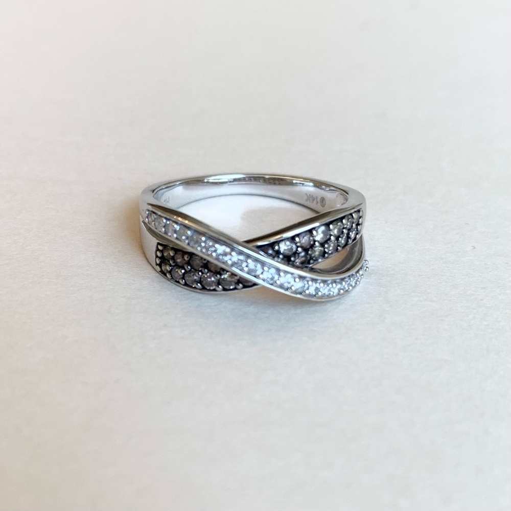 14KW 1/2CTW Champagne Diamonds Ring